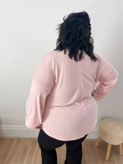 On My Mind Pink with Leopard Accents Top