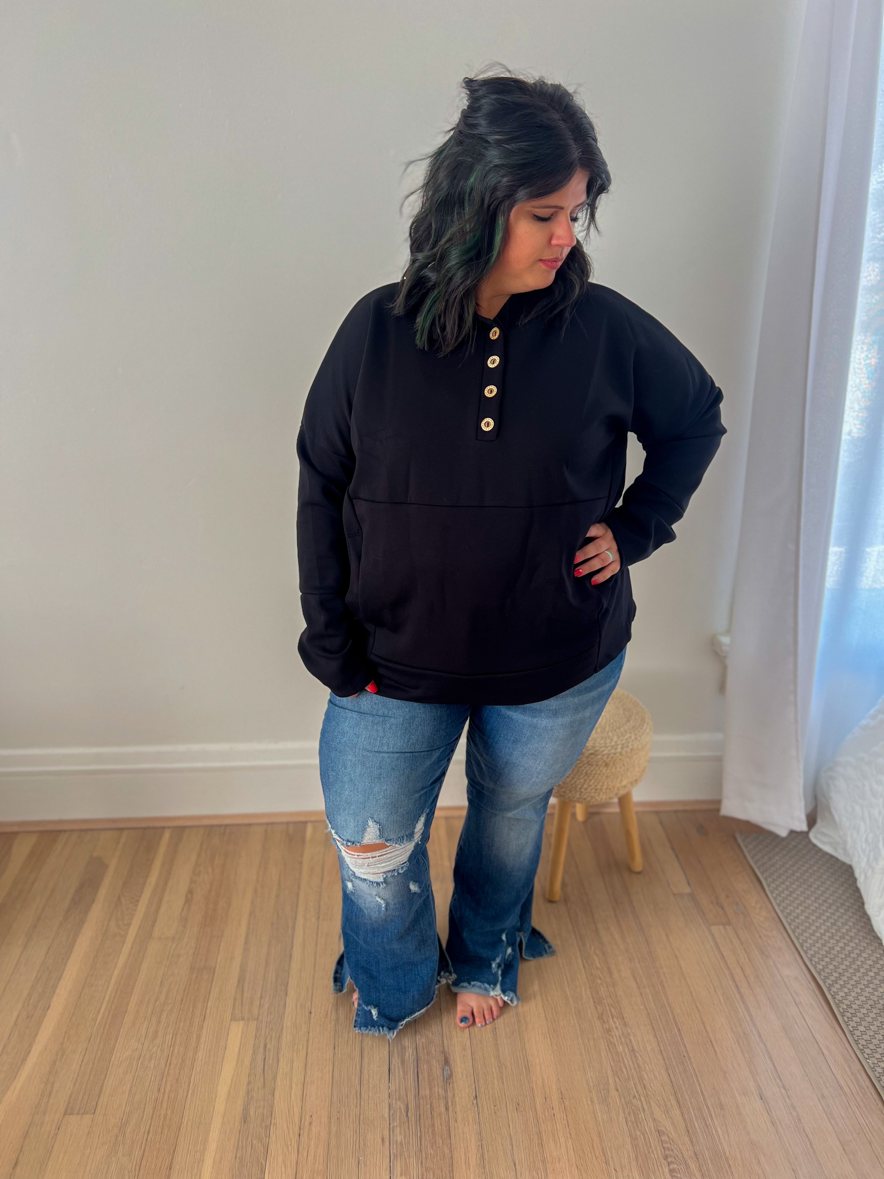 DOORBUSTER Aria Scuba Hoodie - Black