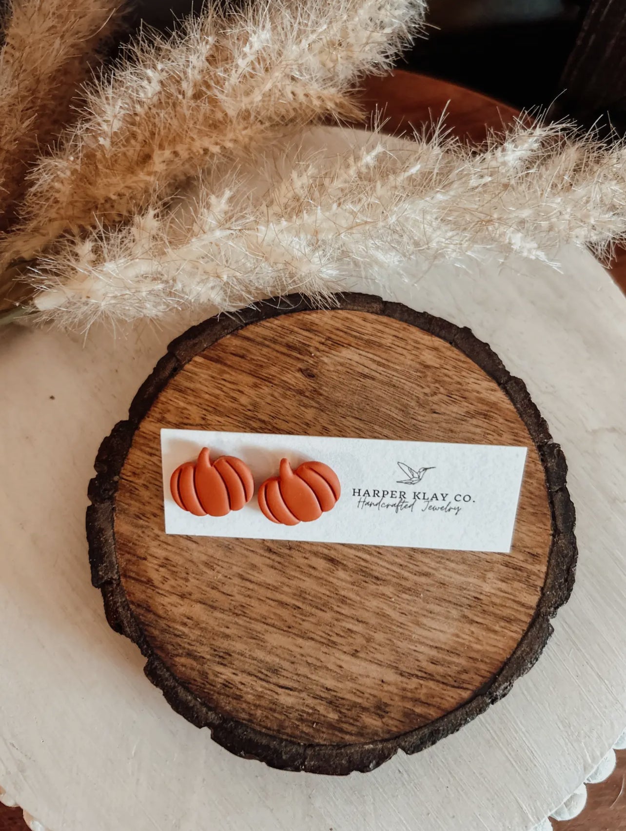 Perfect Pumpkin Polymer Clay Stud Earrings