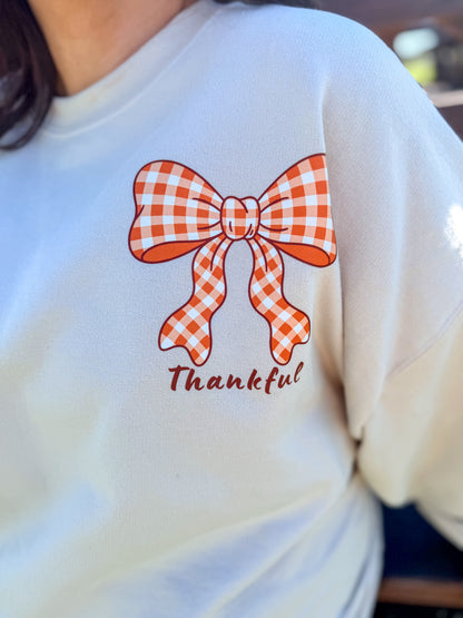Featured Deal | Thankful Gingham Bow Sweatshirt