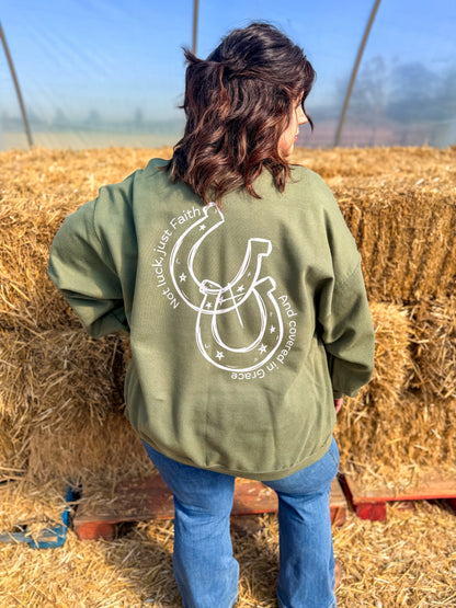 Not Luck Horseshoe Cardi Sweatshirt