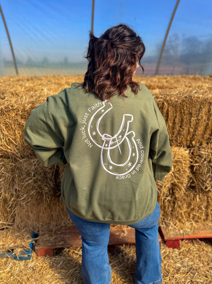 Not Luck Horseshoe Cardi Sweatshirt