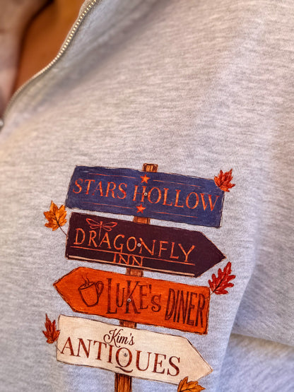 Stars Hollow Favorite Places Quarter Zip Sweatshirt