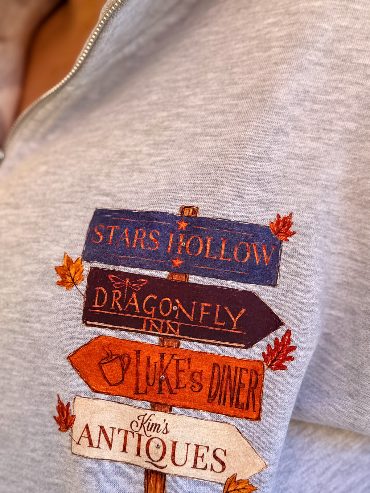 Stars Hollow Favorite Places Quarter Zip Sweatshirt