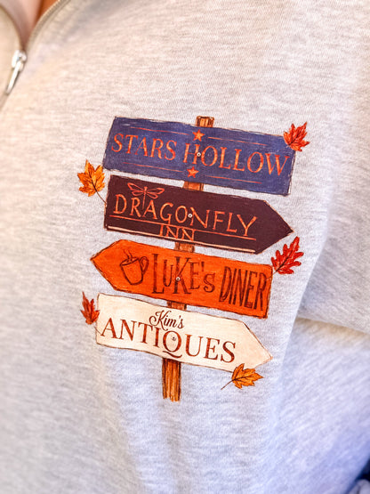 Stars Hollow Favorite Places Quarter Zip Sweatshirt