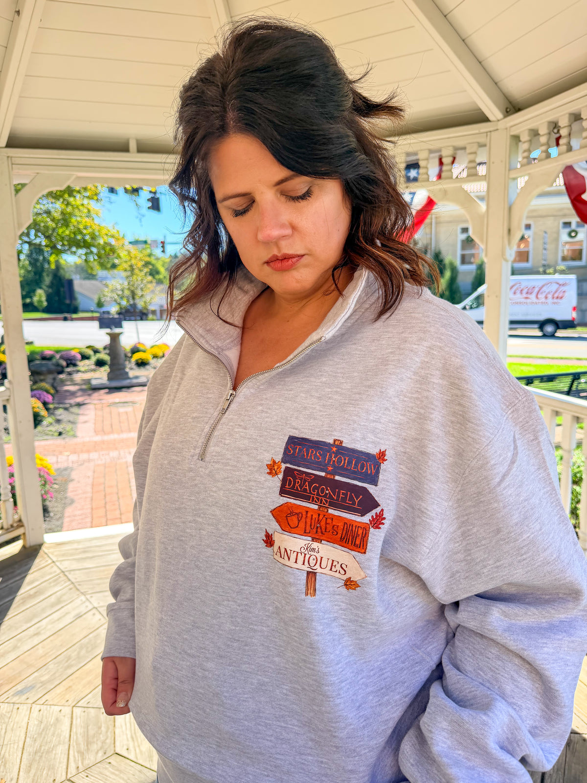 Stars Hollow Favorite Places Quarter Zip Sweatshirt
