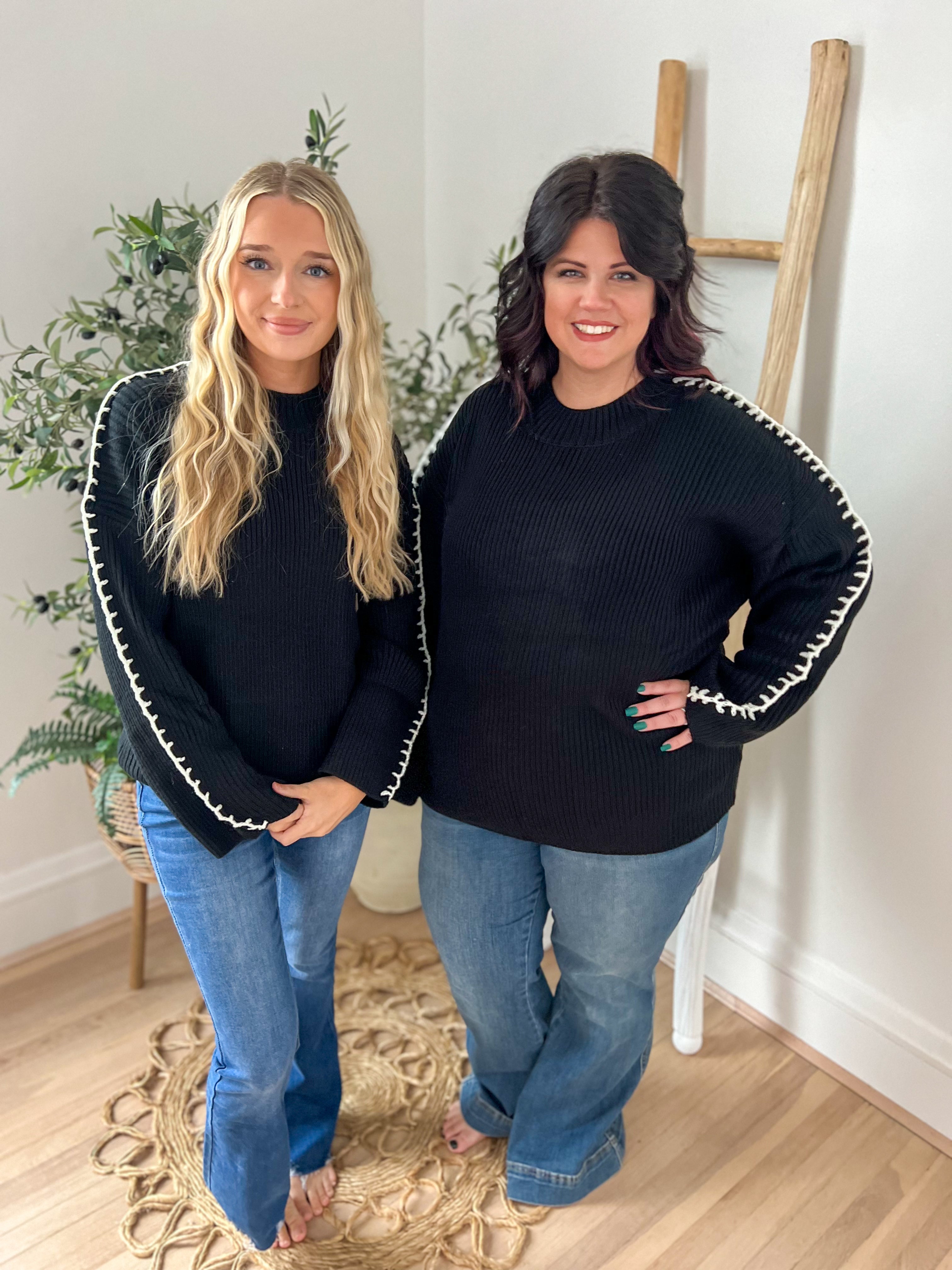 Take A Chance Black Sweater