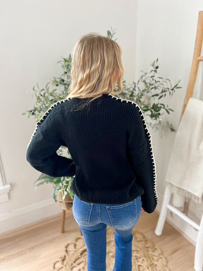 Take A Chance Black Sweater