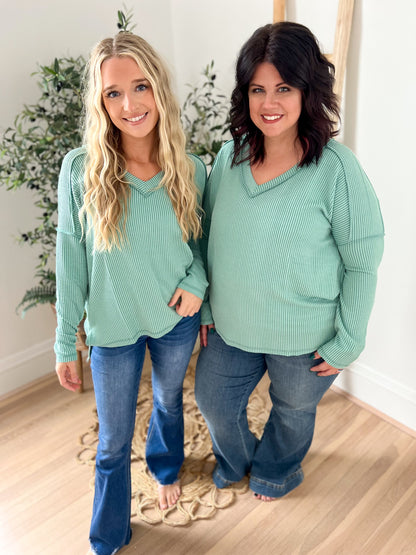 DOORBUSTER Khole V-neck Top - Mint