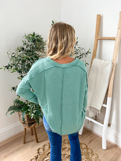 DOORBUSTER Khole V-neck Top - Mint