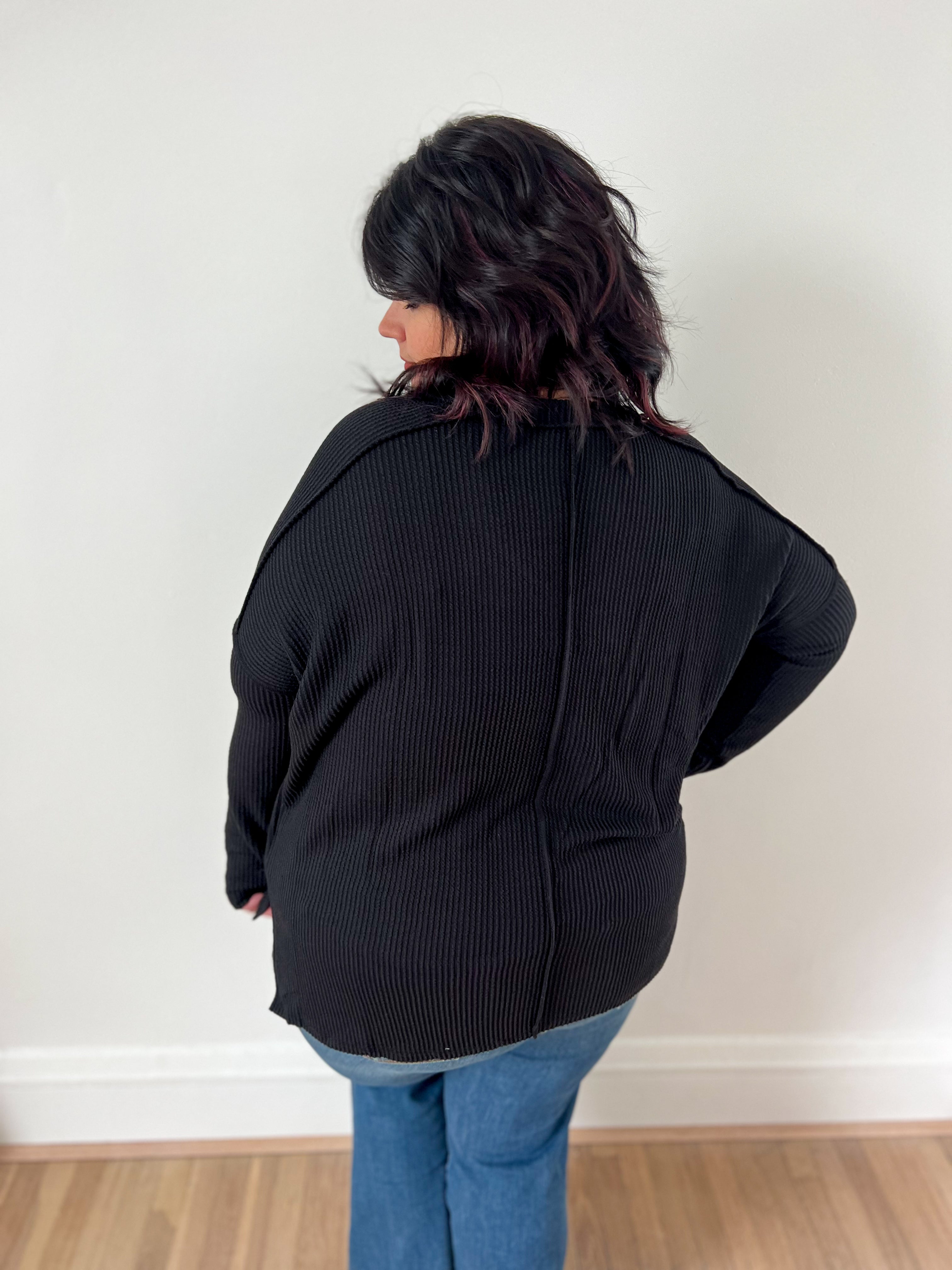 DOORBUSTER Khole V-neck Top - Black