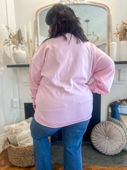 North Pole Tree Farm Pink Sweatshirt