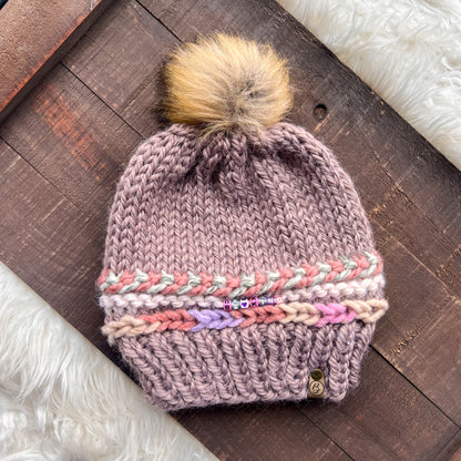 Be Kind Friendship Bracelet Knitted Beanie