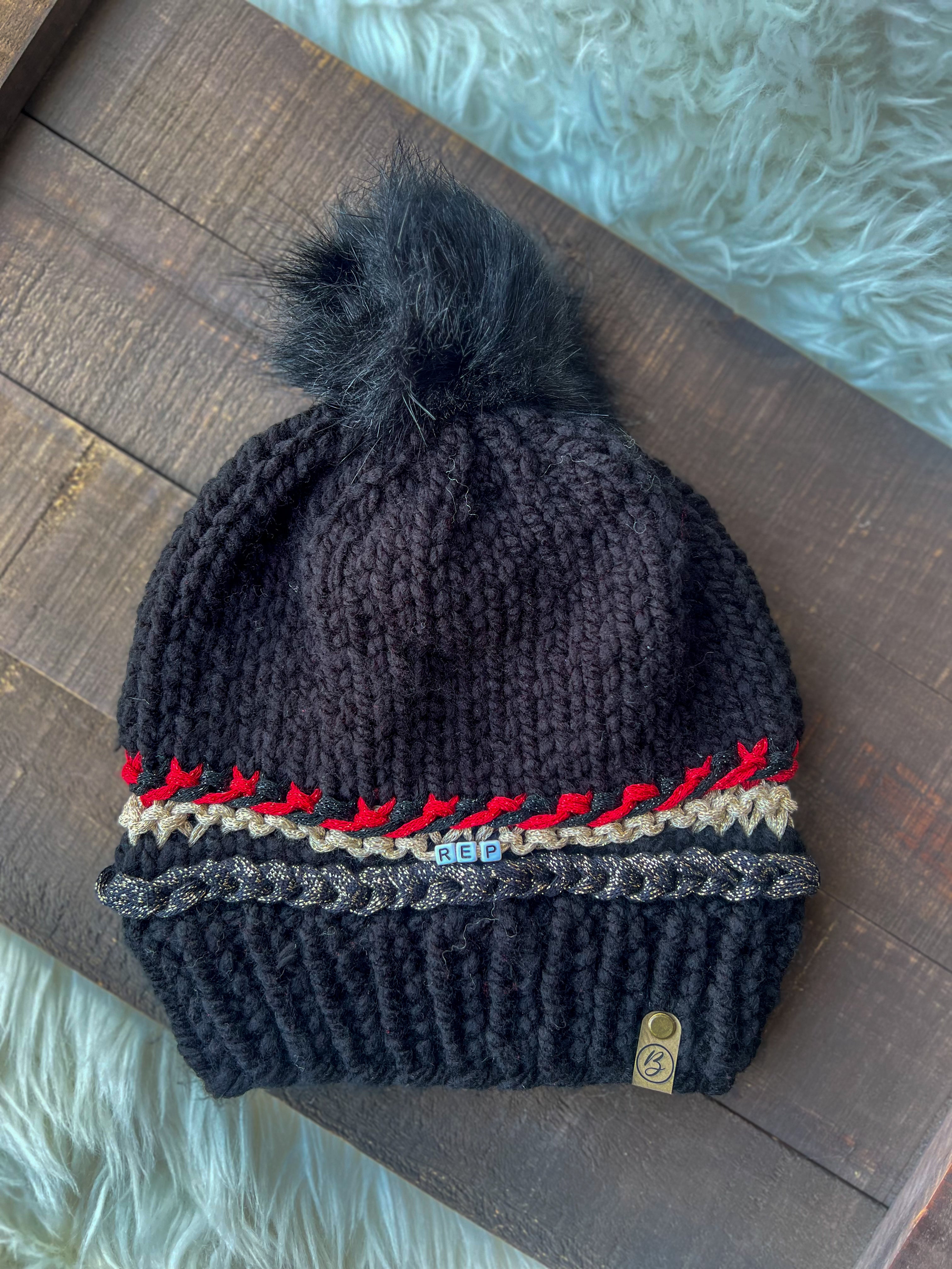 Friendship Bracelet Knitted Beanie - REP