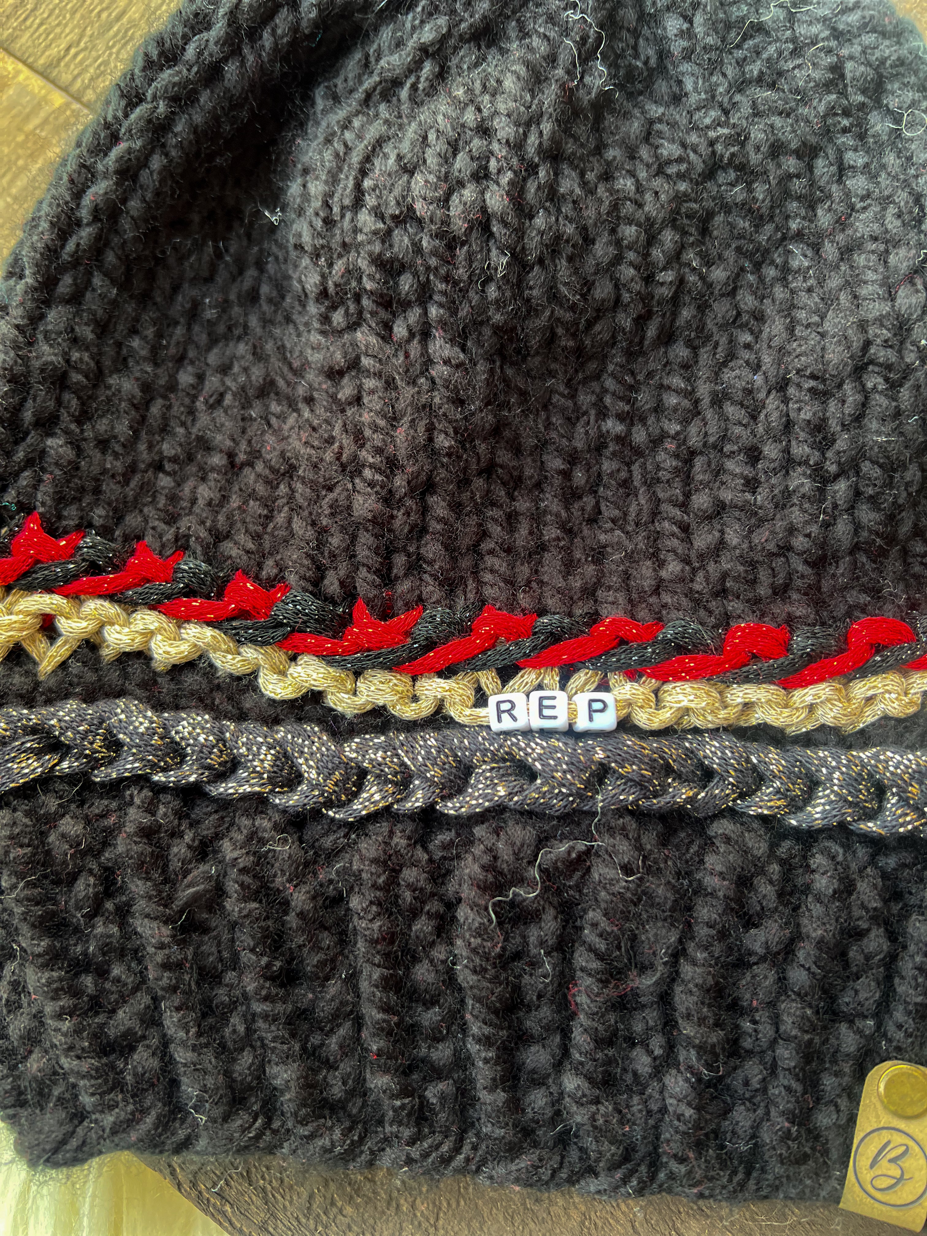 Friendship Bracelet Knitted Beanie - REP