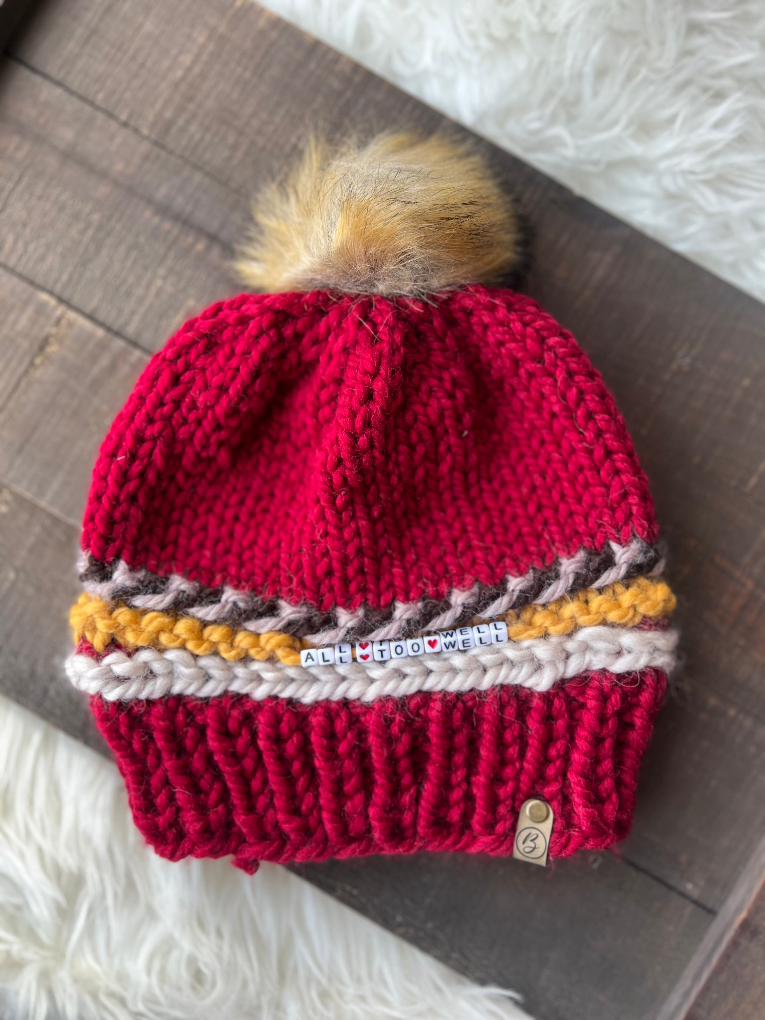 Friendship Bracelet Knitted Beanie - All Too Well