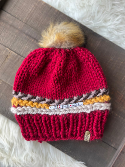 Friendship Bracelet Knitted Beanie - All Too Well