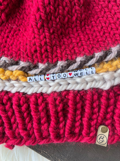 Friendship Bracelet Knitted Beanie - All Too Well