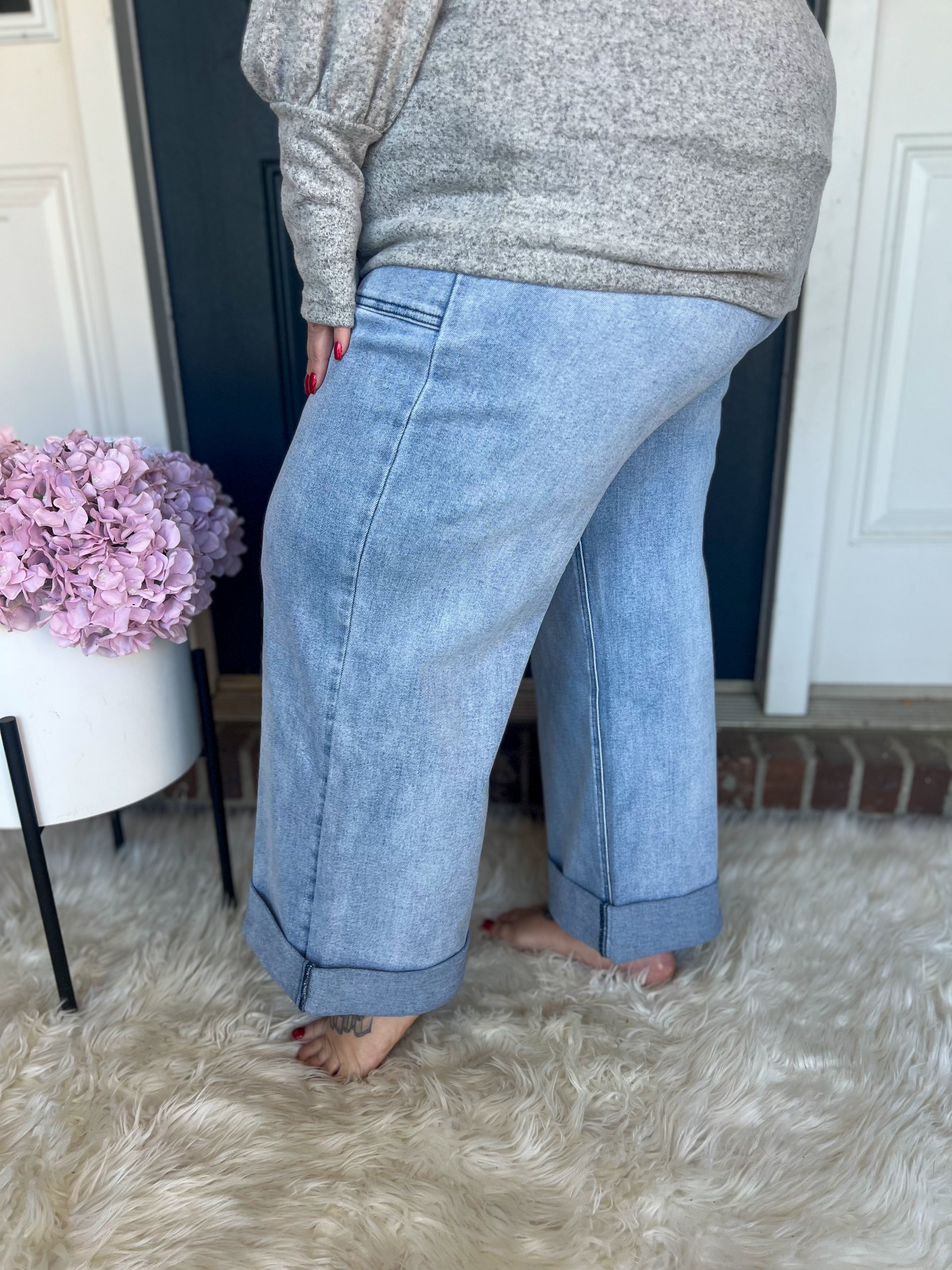 Clover⭐︎pocket frill denim all-in-one Blakeley Clover Front Pocket Jeans – Beck & Grace Boutique