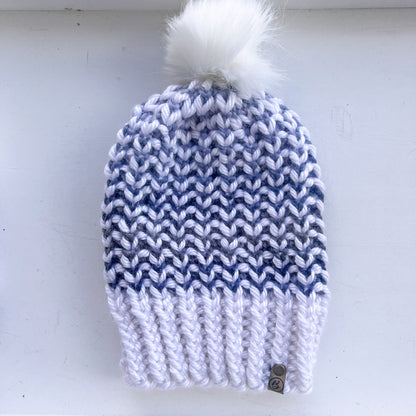 Aspen Knit Beanie - Winter Blues