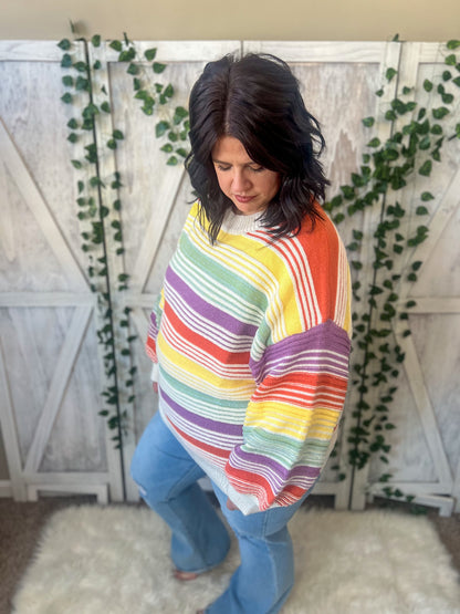 Rainbow Stripe Sweater
