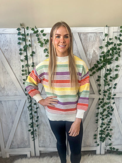 Rainbow Stripe Sweater