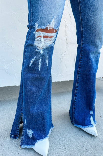 Blakeley Diesel Dark Wash Split Hem Jeans