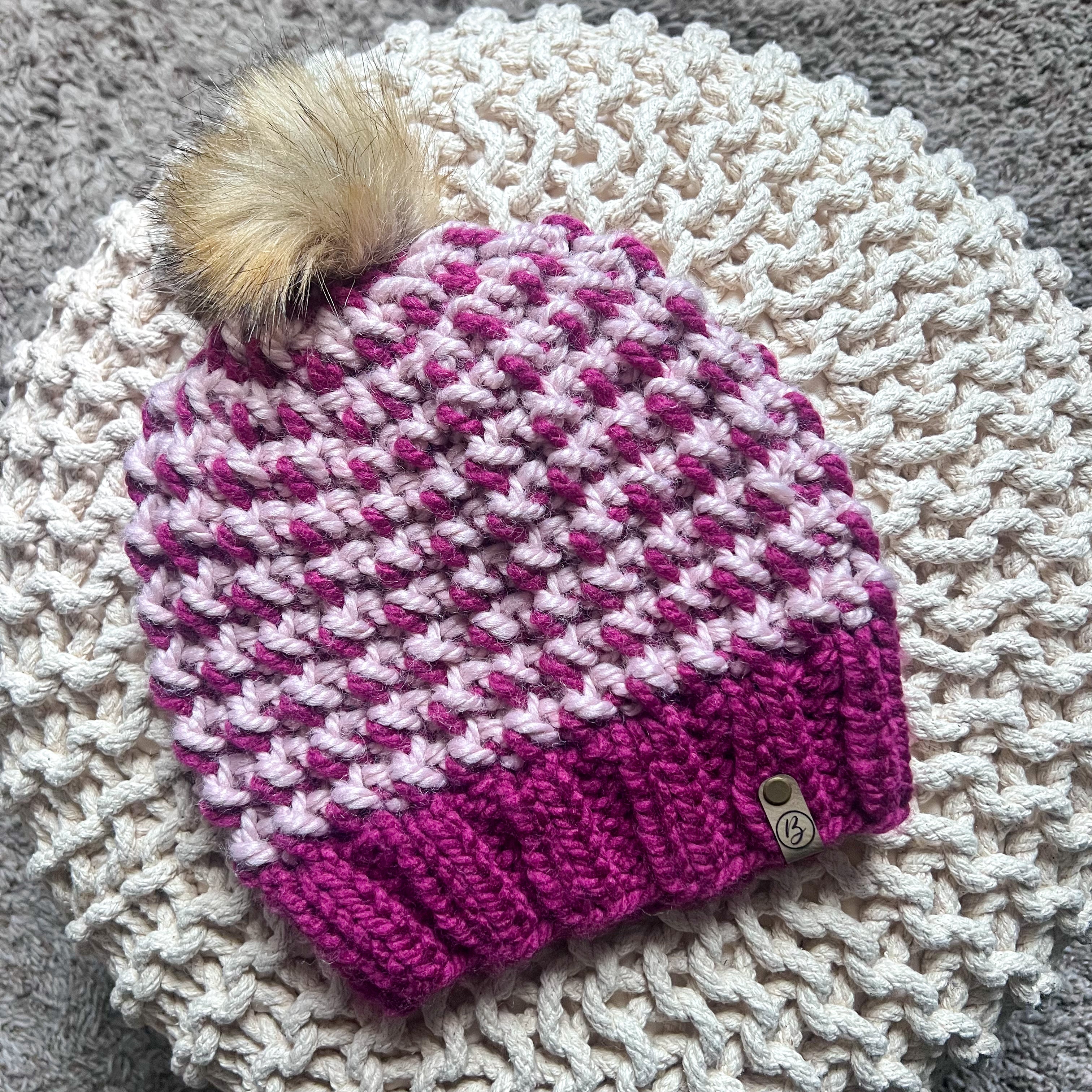 Breckenridge Knit Beanie - Berry Blush