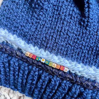 Friendship Bracelet Knitted Beanie - Dear Reader