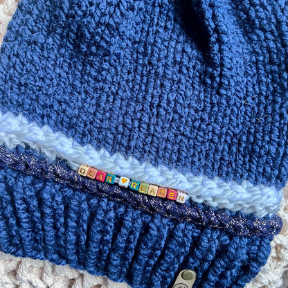 Friendship Bracelet Knitted Beanie - Dear Reader