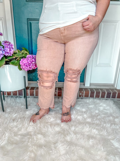 Lovervet Anabelle Rose Crop Flare Jeans