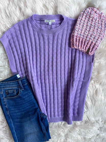 Aspen Beanie - Lavender and Blush