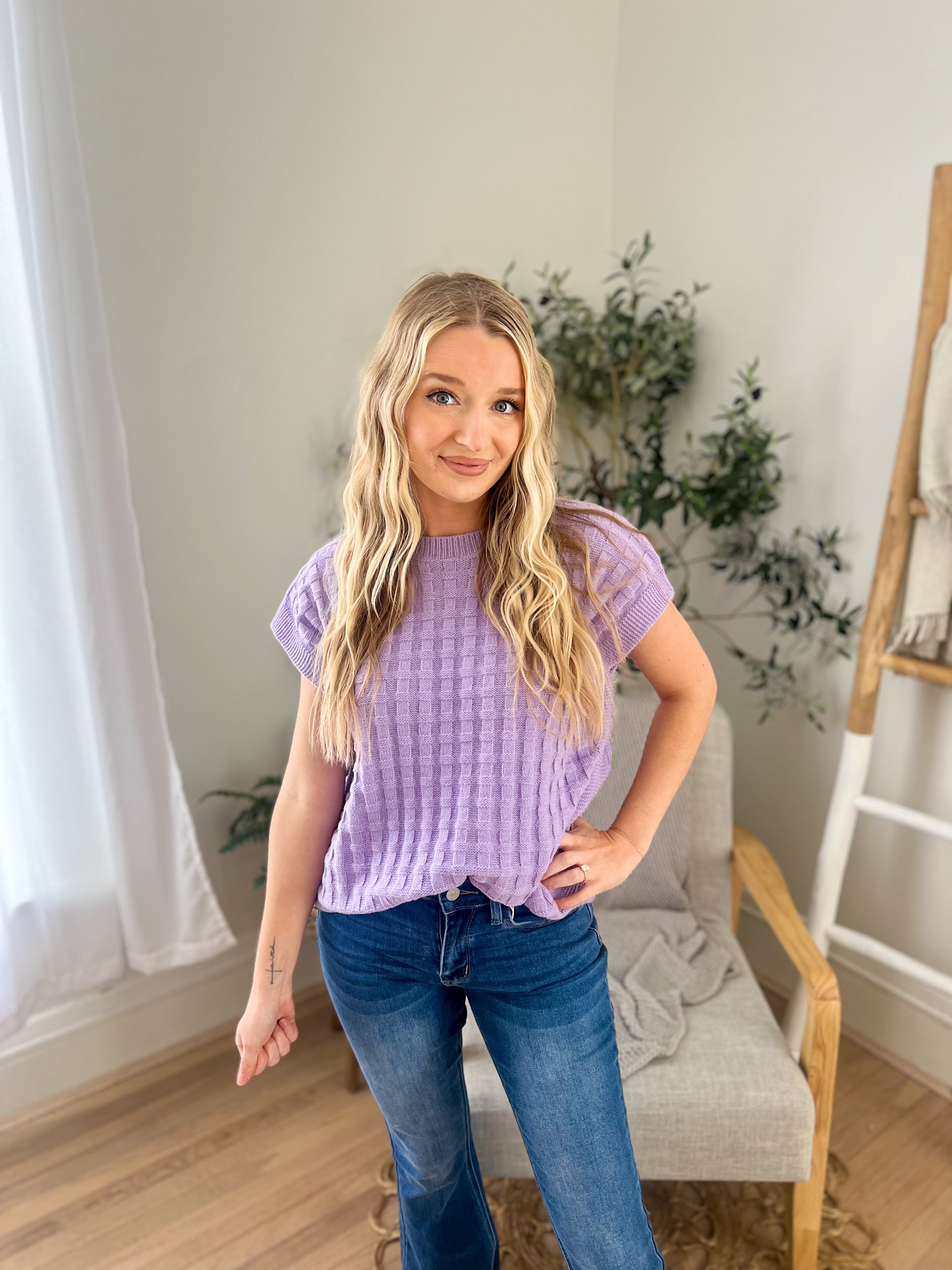 Kelly Knitted Top - Lavender