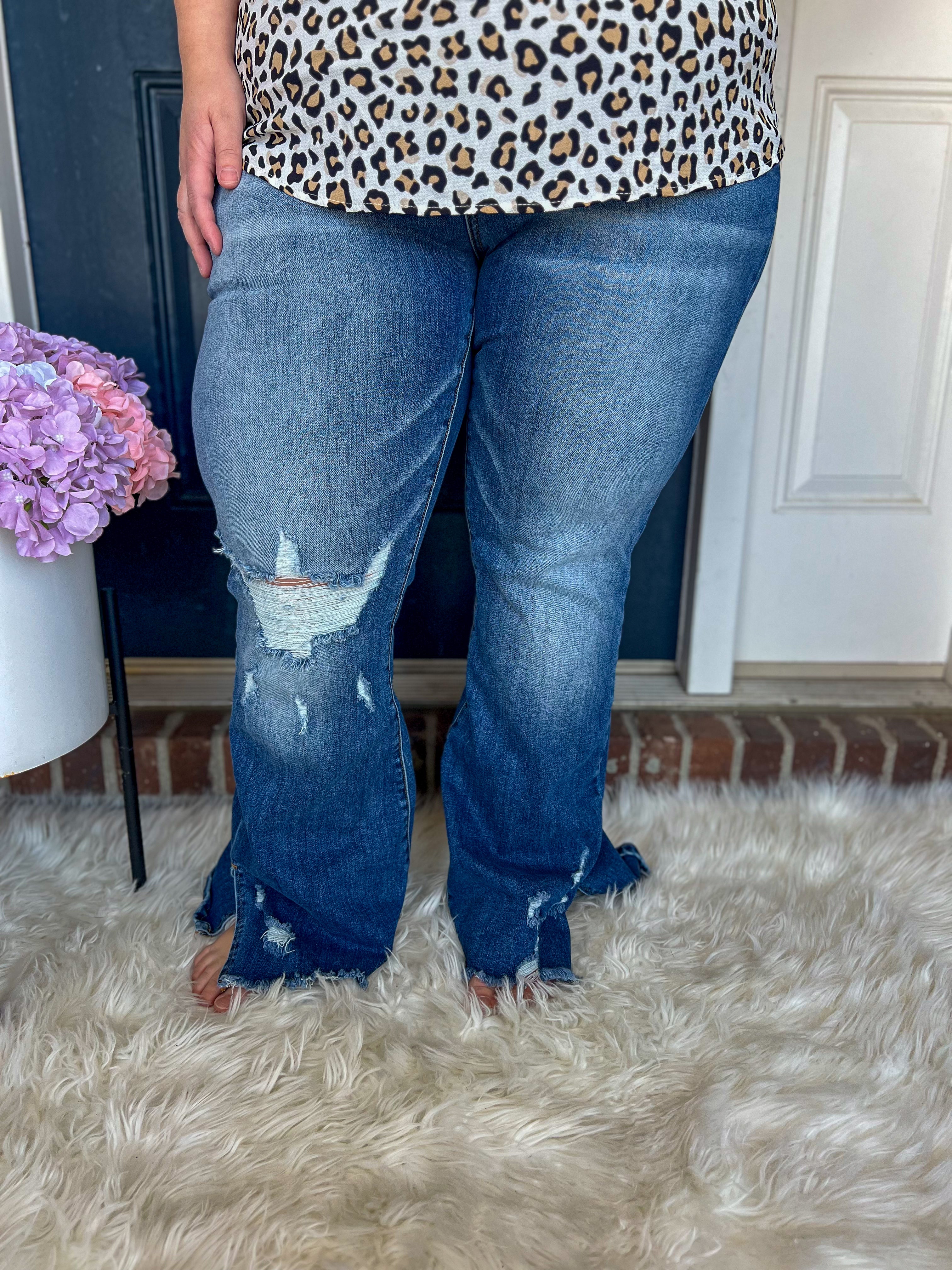 Blakeley Diesel Dark Wash Split Hem Jeans