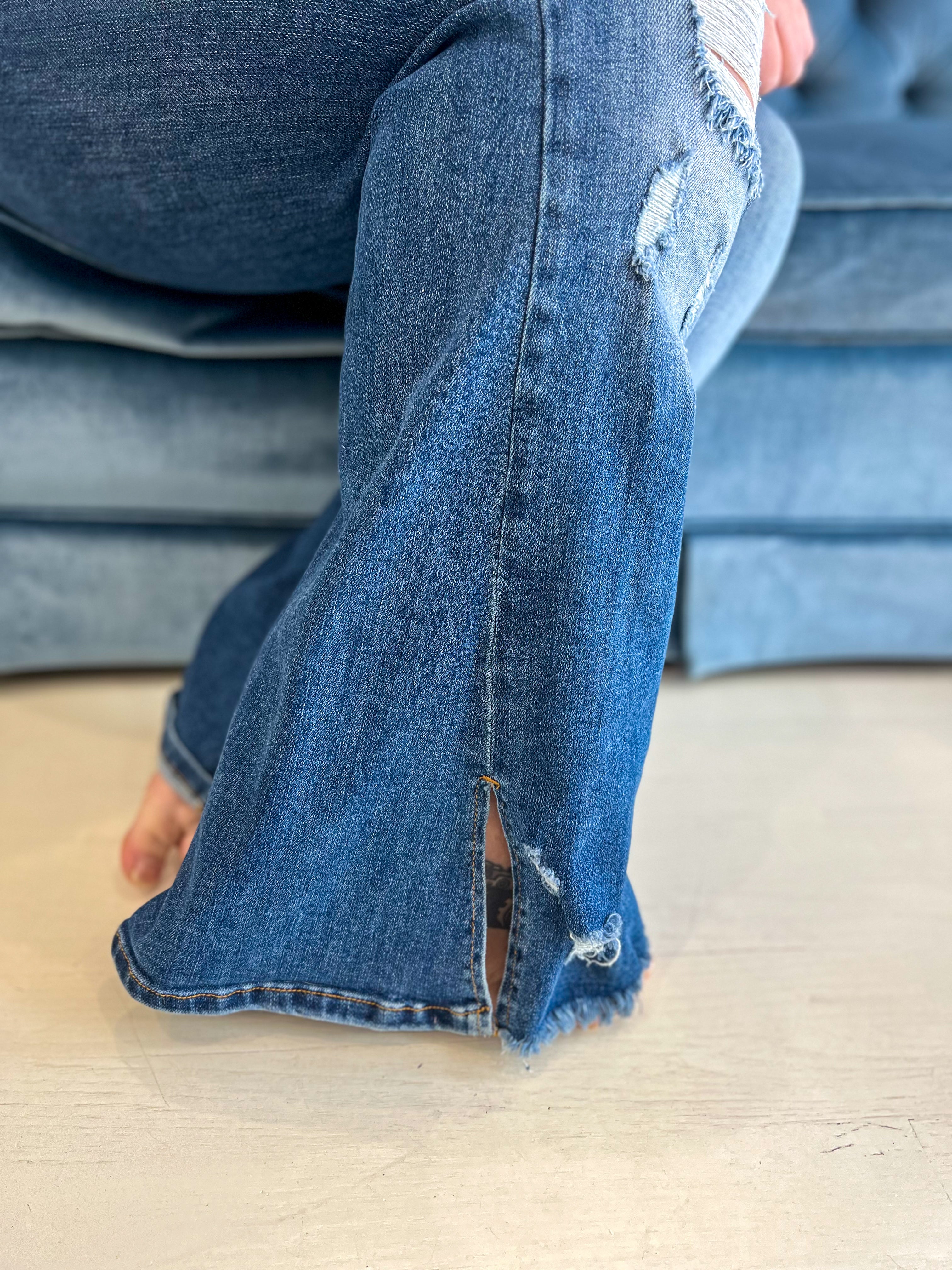 Blakeley Diesel Dark Wash Split Hem Jeans