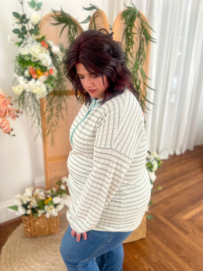 Emily Stripe Top - Mint