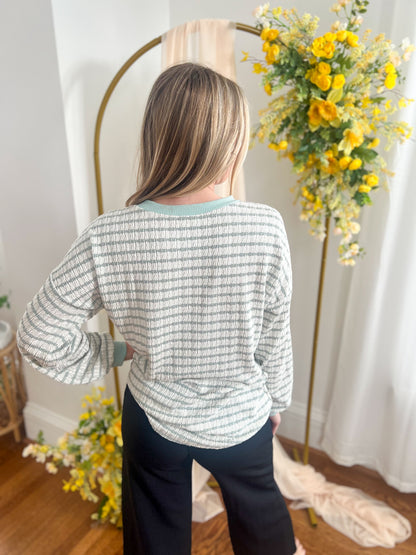 Emily Stripe Top - Mint
