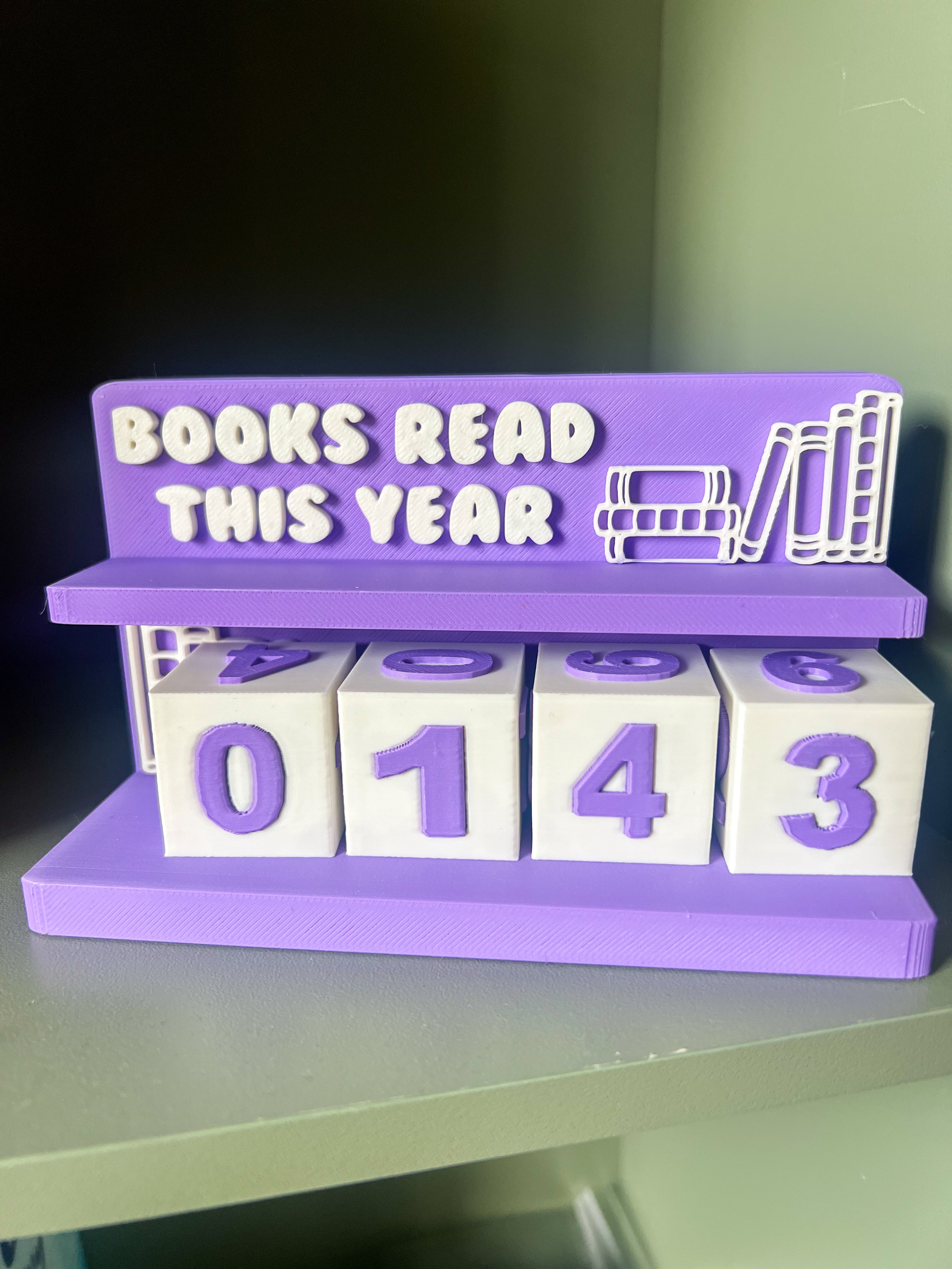 Books Read This Year Tracker - 3 Colors!