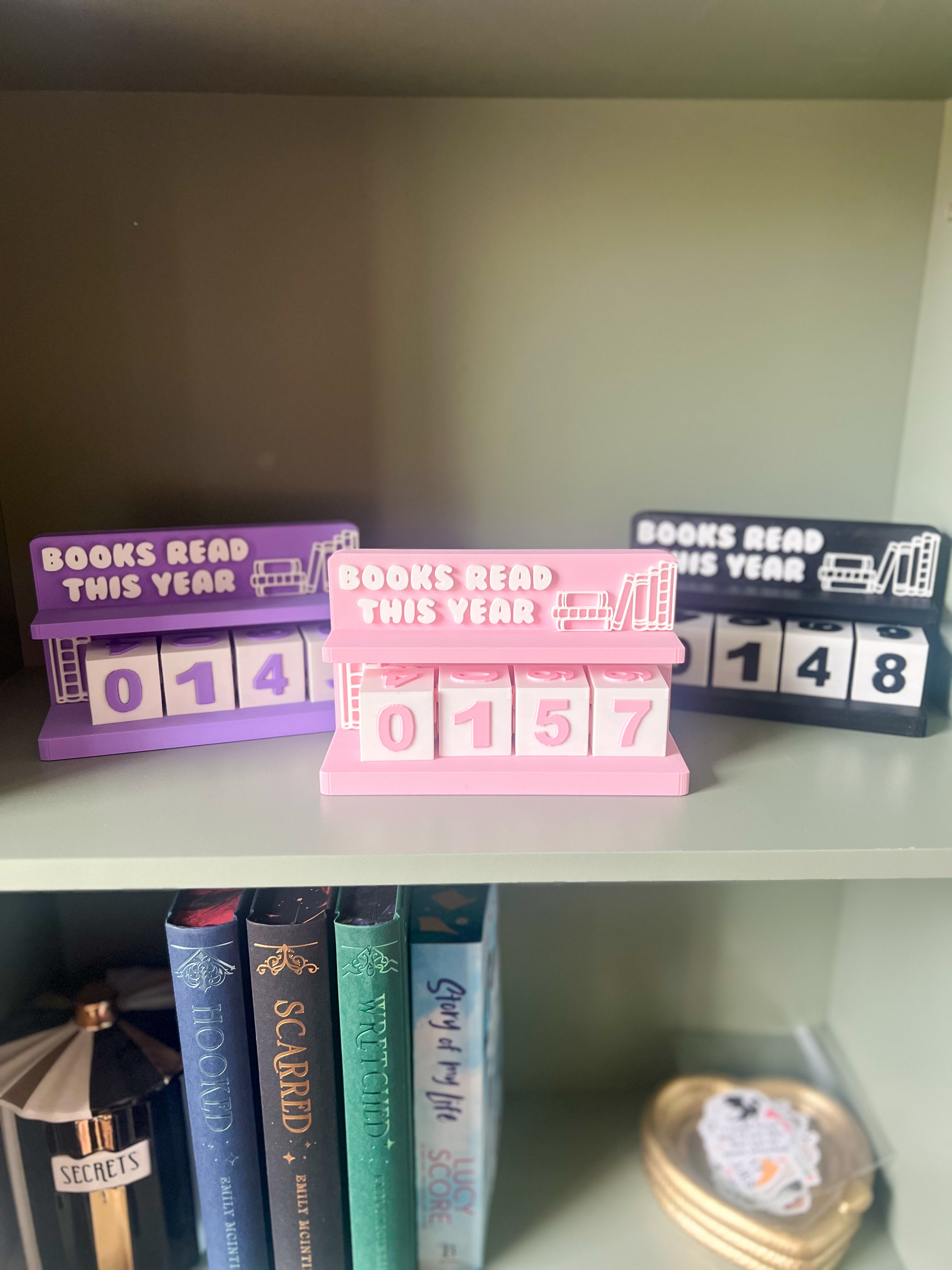Books Read This Year Tracker - 3 Colors!
