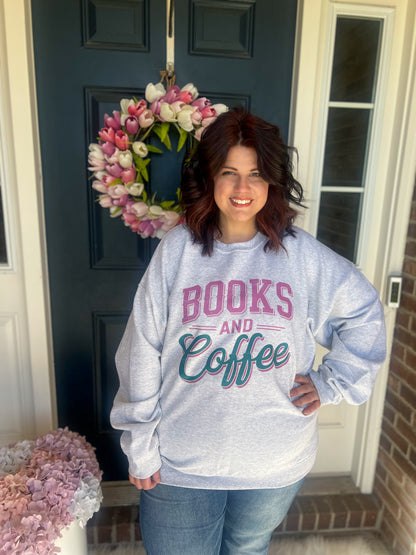 Books and Coffee Tee or Sweatshirt | Made to Order