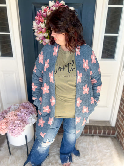 Blue Daisy Cloud Cardigan