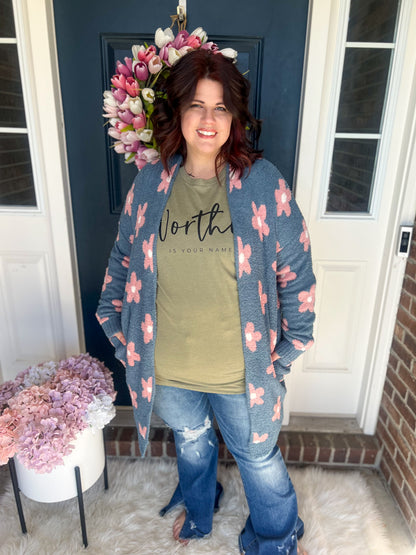 Blue Daisy Cloud Cardigan