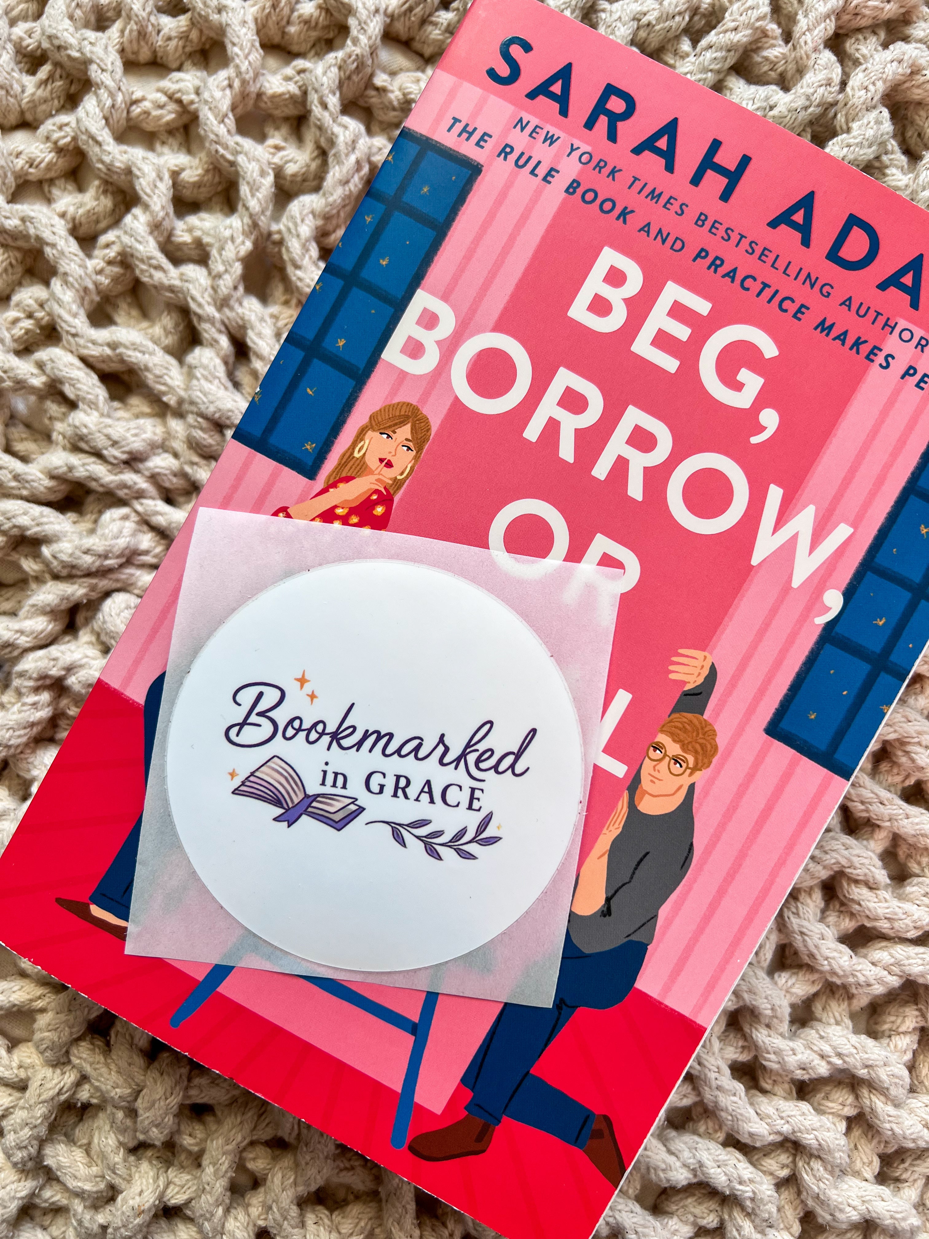 Bookmarked in Grace Sticker