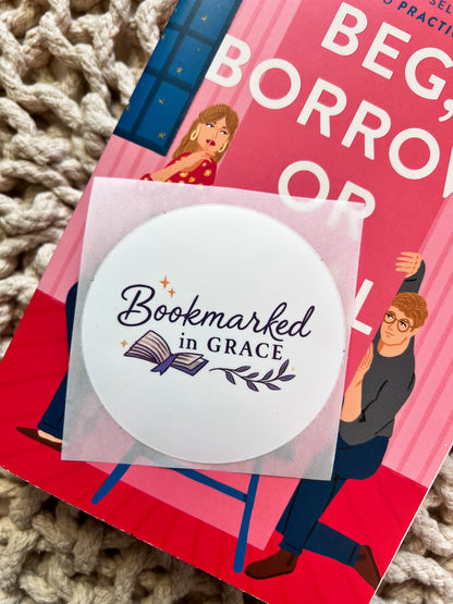 Bookmarked in Grace Sticker