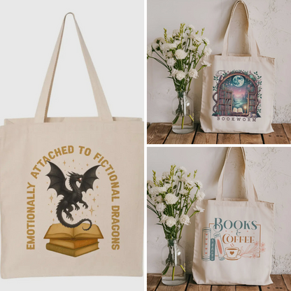 Book Lovers Tote Bags - 3 Options!