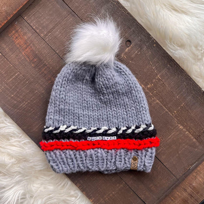 Friendship Bracelet Knitted Beanie - Buckeyes