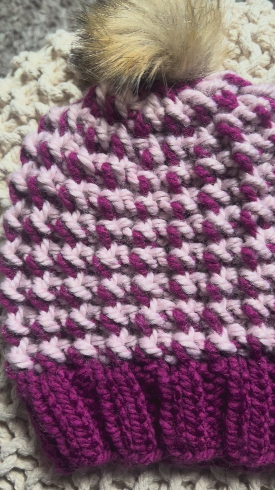 Breckenridge Knit Beanie - Berry Blush