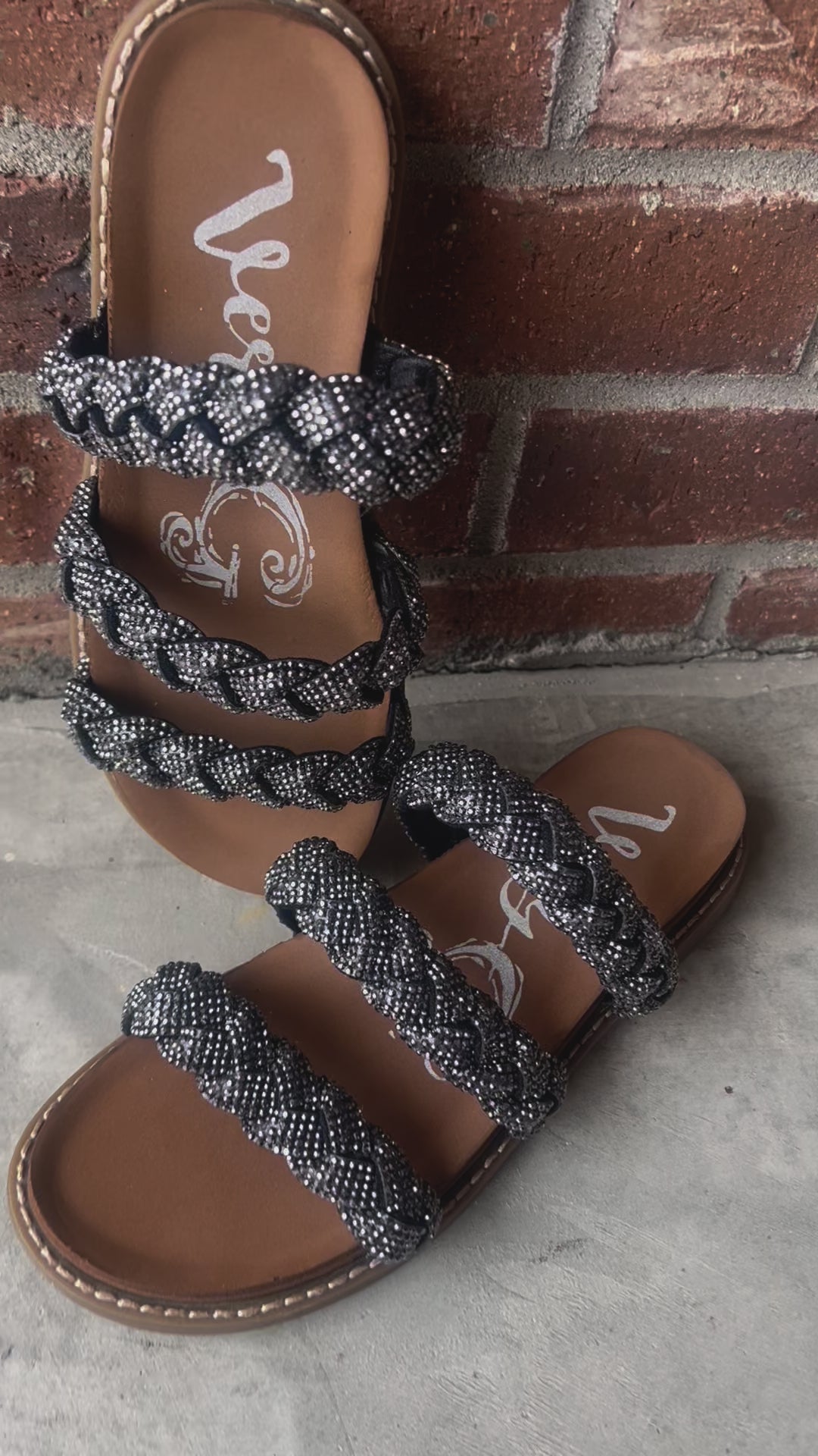 Load video: Very G Stacia Black Sandals