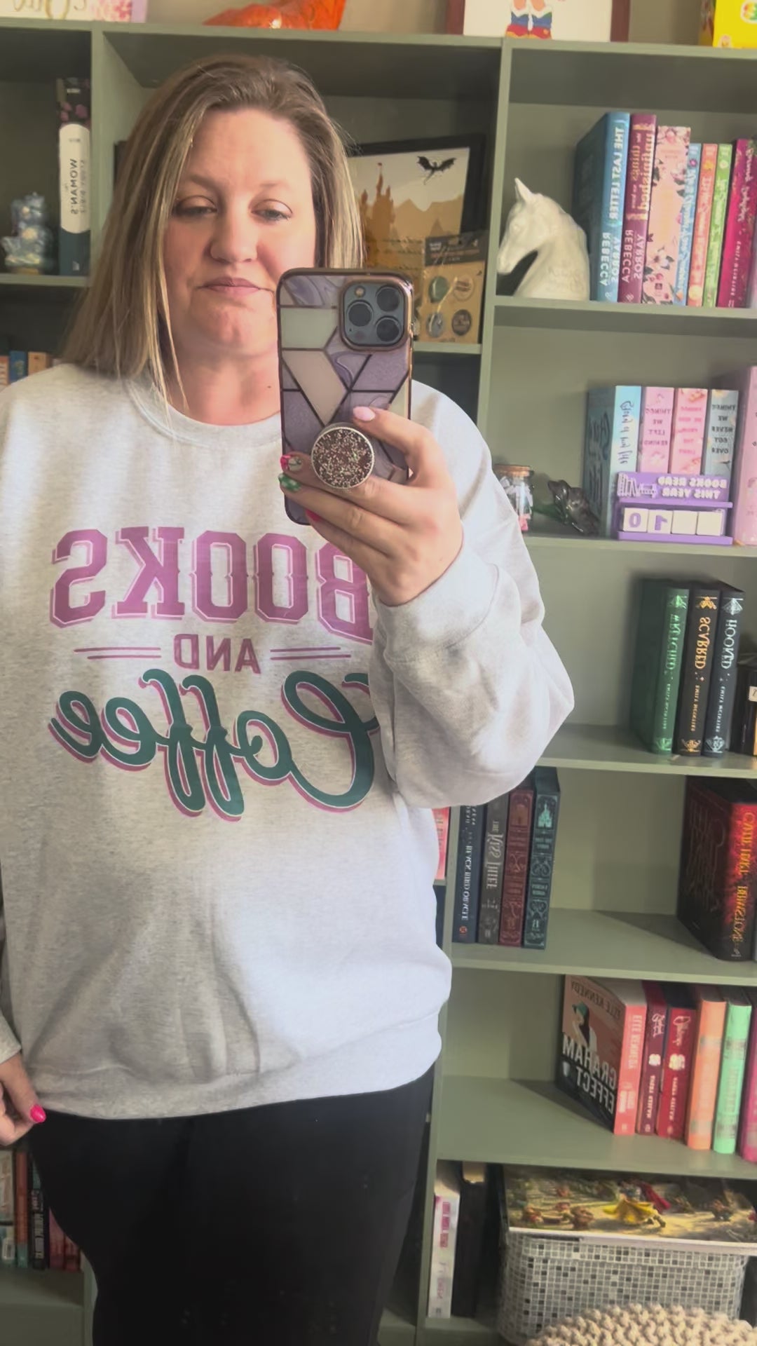 Books and Coffee Tee or Sweatshirt | Made to Order