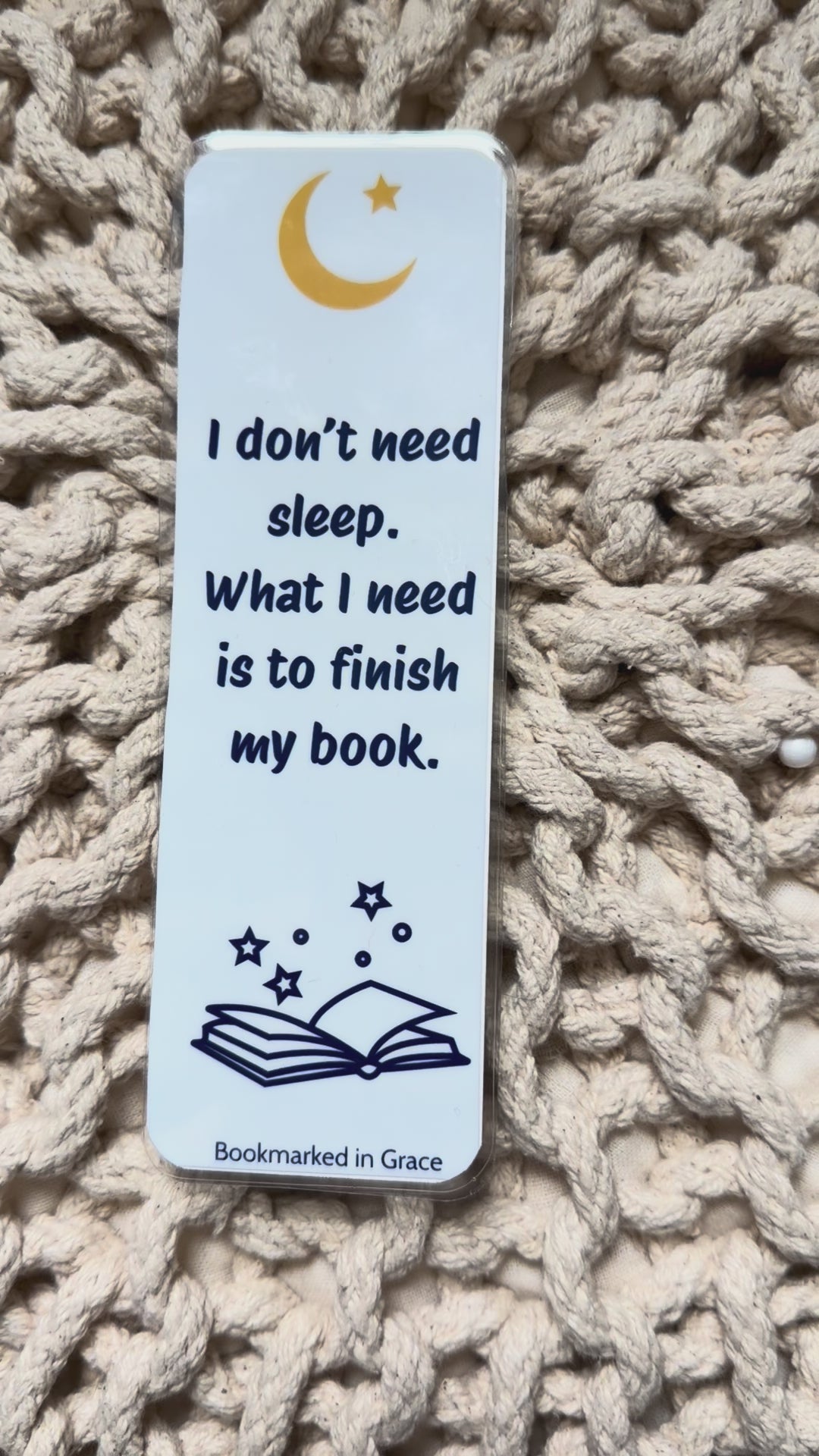 I Don't Need Sleep Bookmark
